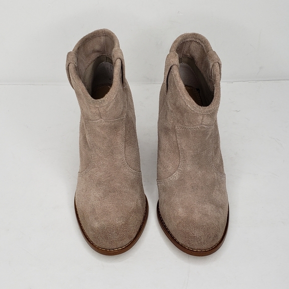 Anthro Splendid Lakota Tan Suede Ankle Booties - Picture 6 of 16